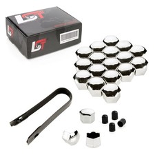 20x Radschrauben Radschraubenkappen Set chromfarben 17 mm für MERCEDES-BENZ PKW