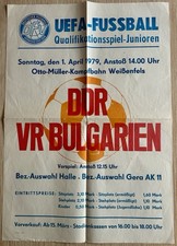 Plakat 1979 DDR - Bulgarien * Junioren * LS BRD DFB WM FIFA BUNDESLIGA UEFA UEFA