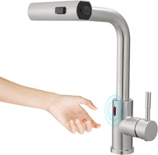 Touchless Kitchen Faucet Motion Sensor Hands Free Single Handle Kitchen Sink Fau