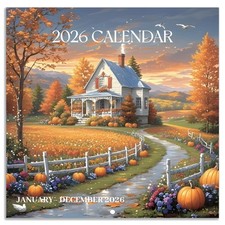 2026 Calendar -12 Monthly Square Wall Calendar 2026, January - December 2026,...