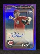 🔥🔥2024 Topps Pro Debut - Ty Floyd - Purple Auto /299 Reds🔥🔥