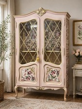 French Style Painted Shabby Chic Cabinet Dresser Wardrobe