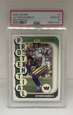 2024 Panini Score Jayden Daniels Protential Rookie RC #3 PSA 10 Commanders ROTY