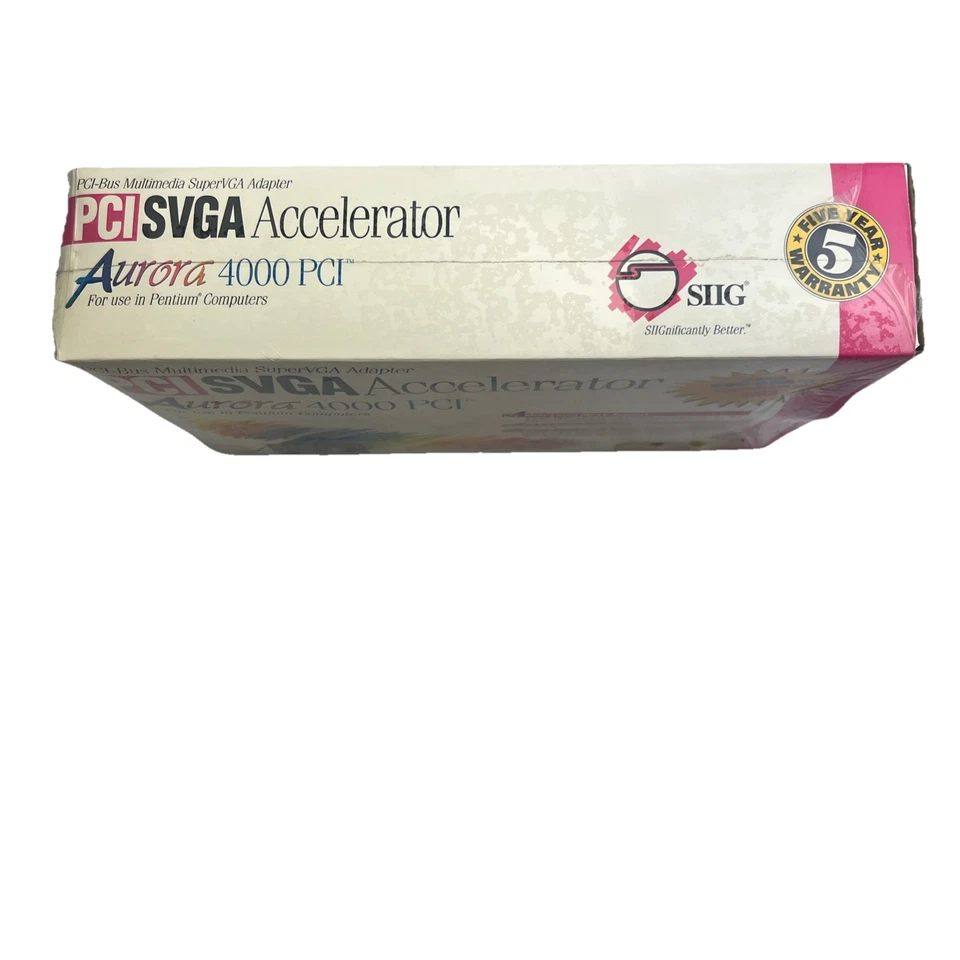 SIIG - PCI SVGA Accelerator Aurora 4000 New Open Box Vintage RARE - Image 3 of 4