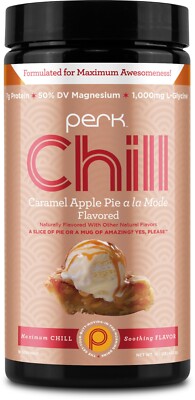 Perk Chill Drink Mix (Caramel Apple Pie) 18 Servings  with Magnesium & L-Glycine