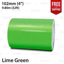 LIME GREEN 4" 102mm Roll PIN STRIPE Car Striping Line TAPE Decal Vinyl Sticker