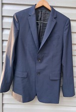 Theory Mens Wellar New Tailor 2 Two Button Blazer Jacket, Blue, 40 Long