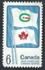🍁Canada   #500    SUMMER & WINTER GAMES FLAG      Brand New  1969 Original Gum