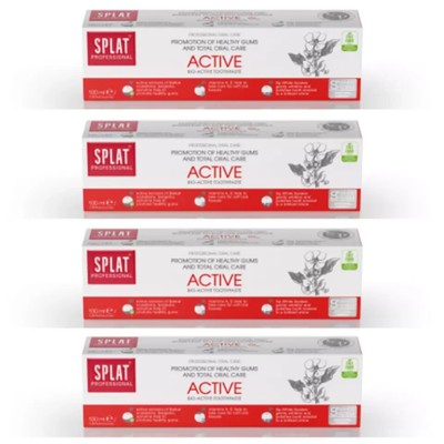 Pack Of 4 x 100g SPLAT Professional Series ACTIVE Toothpaste FREE SHIPPING