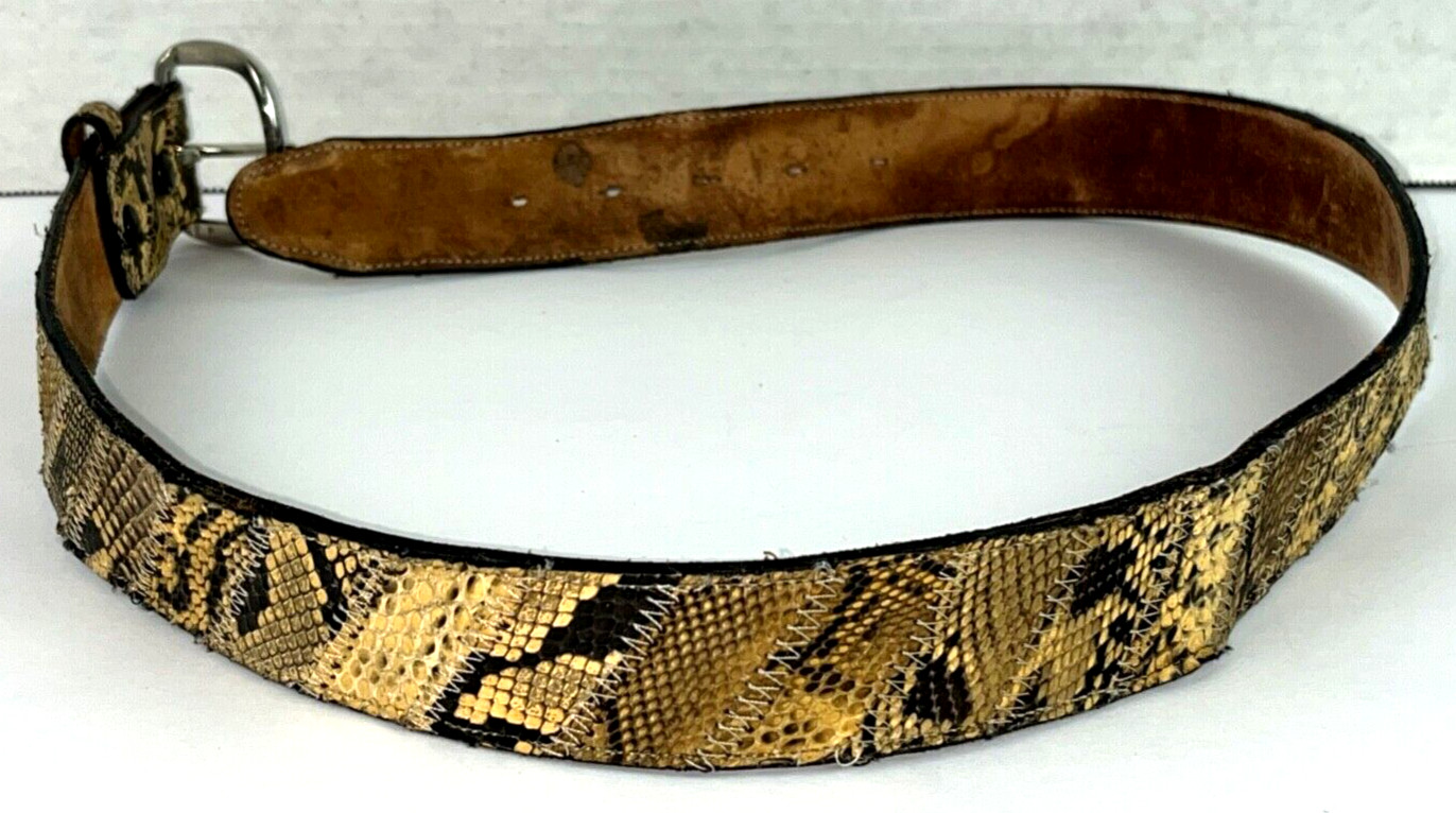 ACME Women's Patchwork Genuine Python Leather Bel… - image 8