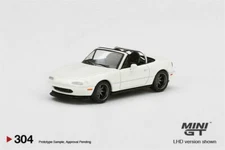 MINI GT 1:64 Mazda Miata MX-5 (NA) Tuned Version Classic White Car in box