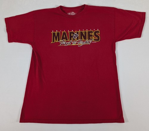 United States Marines T-Shirt Size M Medium Red First To Fight 7.62 Design - Picture 2 of 10