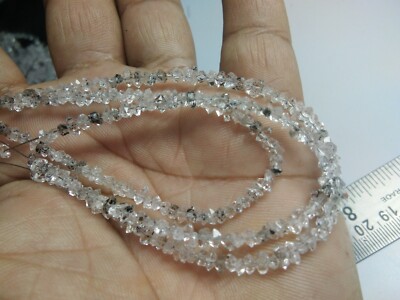 Herkimer Diamond Quartz Nugget Beads 4 4.5 mm Natural Crystal Gemstone 6'' Strand