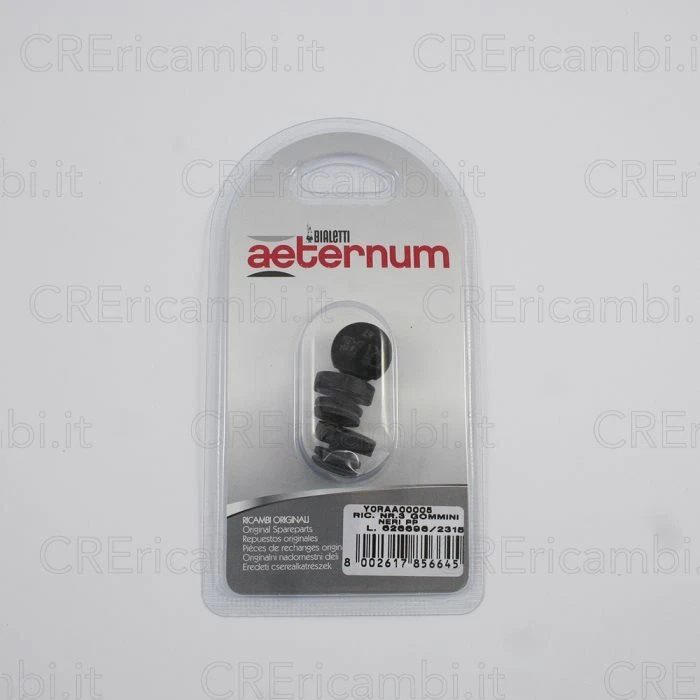 3 Gommini Coperchio Neri Originali Pentola a Pressione 3,5L / 5L / 7L AETERNUM