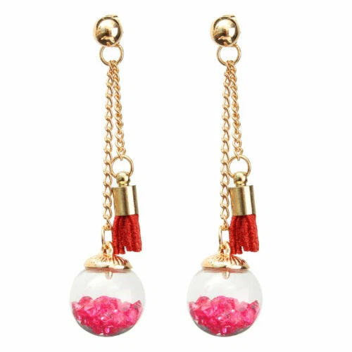 Crystal Leather Costume Earrings