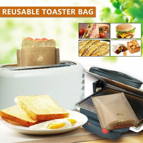 1-20 Stück Wiederverwendbare Toaster Toastie Sandwich Toastbeutel Toasttaschen'. - Picture 9 of 19