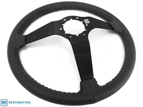 1977-82 Corvette OE Black Leather Steering Wheel Stainless Steel 3952700 333590 - Picture 3 of 8