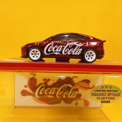 Hot Wheels TESLA MODEL Y Red CHROME COCA COLA (WANGSTAR CUSTOM) REAL RIDERS - Picture 3 of 15