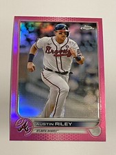 2022 Topps Chrome Baseball Pink Refractor #116 - Austin Riley - Atlanta Braves