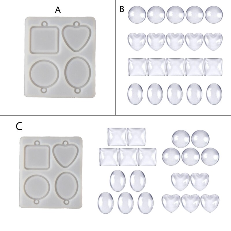 Epoxy Resin Mold Jewelry Pendant Mold Making Necklace Chain