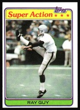 1981 Topps Ray Guy    #186 Oakland Raiders