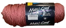 Maxi Cord Macrame Twisted ROSE R09 High Gloss Polypropylene 100 Yards Skein HTF