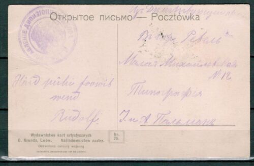 Russia,WW I Military cancel in PPC Sanok,Poland