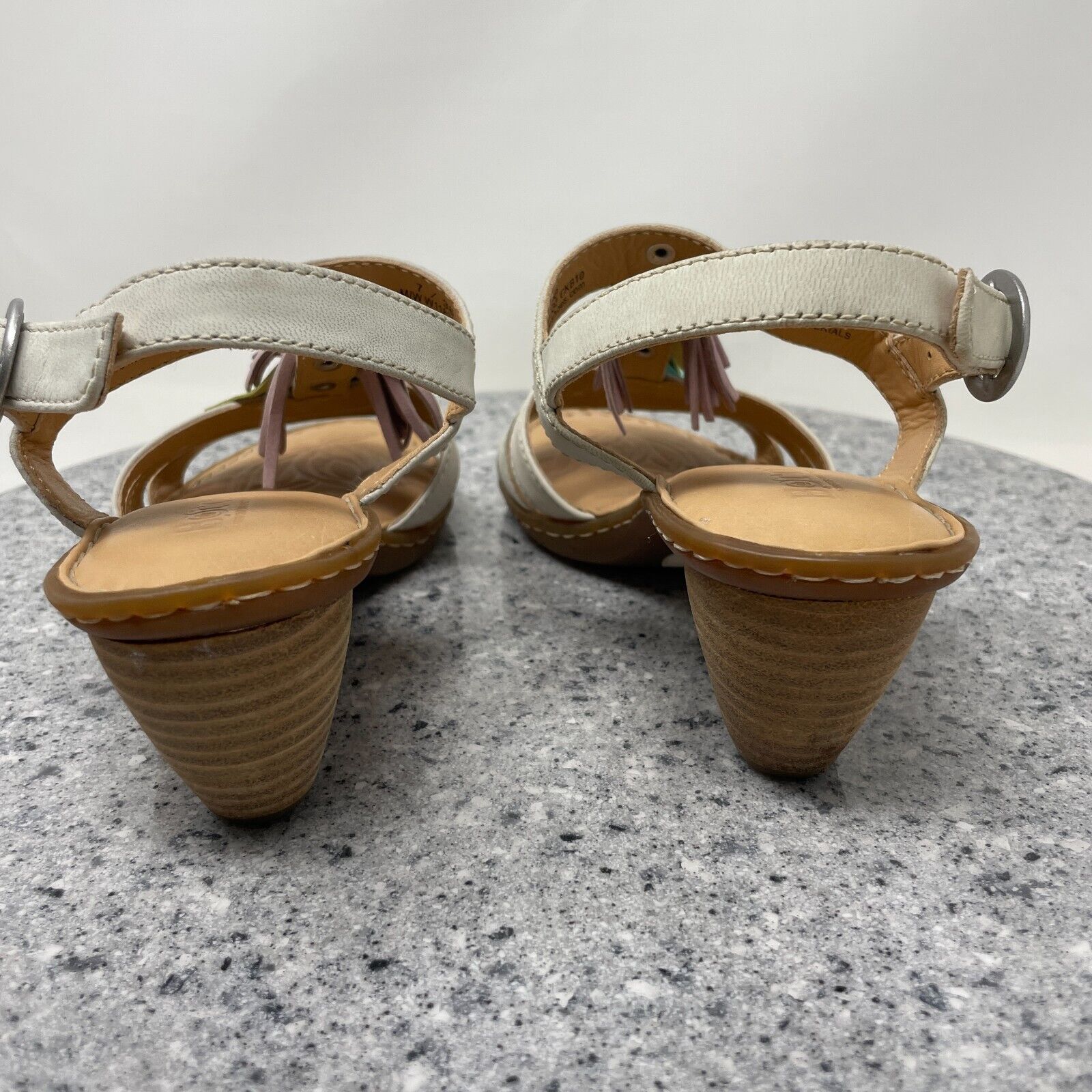 Born Sandals Womens 7 Leather Tassels Multicolor … - image 17