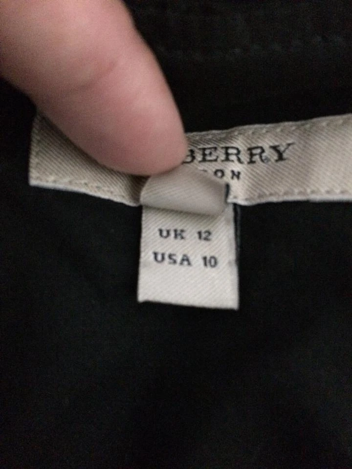 BURBERRY LONDON Black Cotton Uk 12/ Us 10 Dress Mint Reg $595.00 Pre-loved - Image 4 of 4