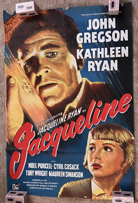 ROLLED JACQUELINE 1956 MOVIE POSTER 27x39.5 JOHN GREGSON, KATHLEEN