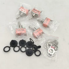 5X 12V SPST Solid Metal Toggle Switch ON/OFF Single Pole for Marine & Automotive