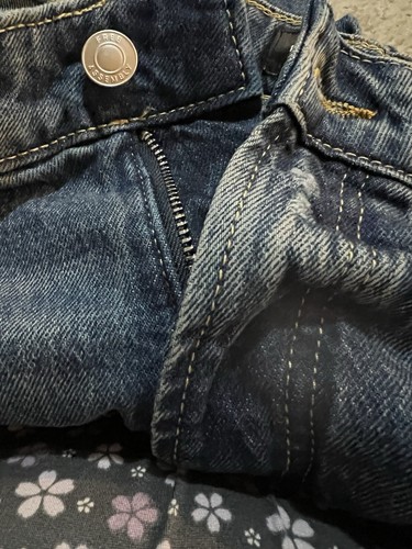 Free Assembly High Rise Straight Leg Raw Hem Jeans Größe 12 - Bild 7 von 12