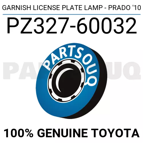 PZ32760032 Genuine Toyota GARNISH LICENSE PLATE LAMP - PRADO 10 