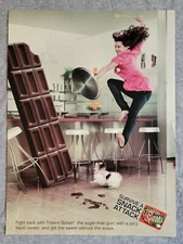 2008 Magazine Advertisement Page Trident Splash Sugar Free Gum Woman Print Ad