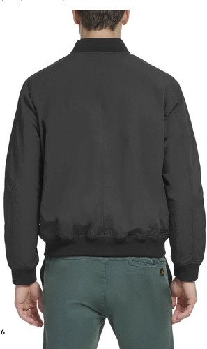 New DOCKERS Men's Golf Bomber Black Jacket, Water Resistant Size Large. - Picture 4 of 10