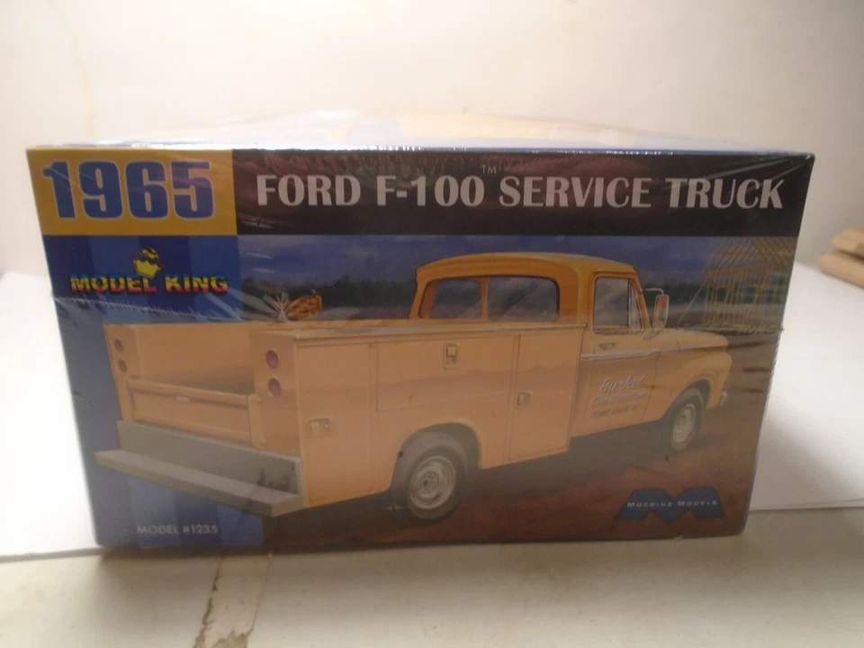 MODEL KING #1235 1/25 SCALE 1965 FORD F-100 SERVICE TRUCK NEW IN SEALED BOX - Image 3 of 4