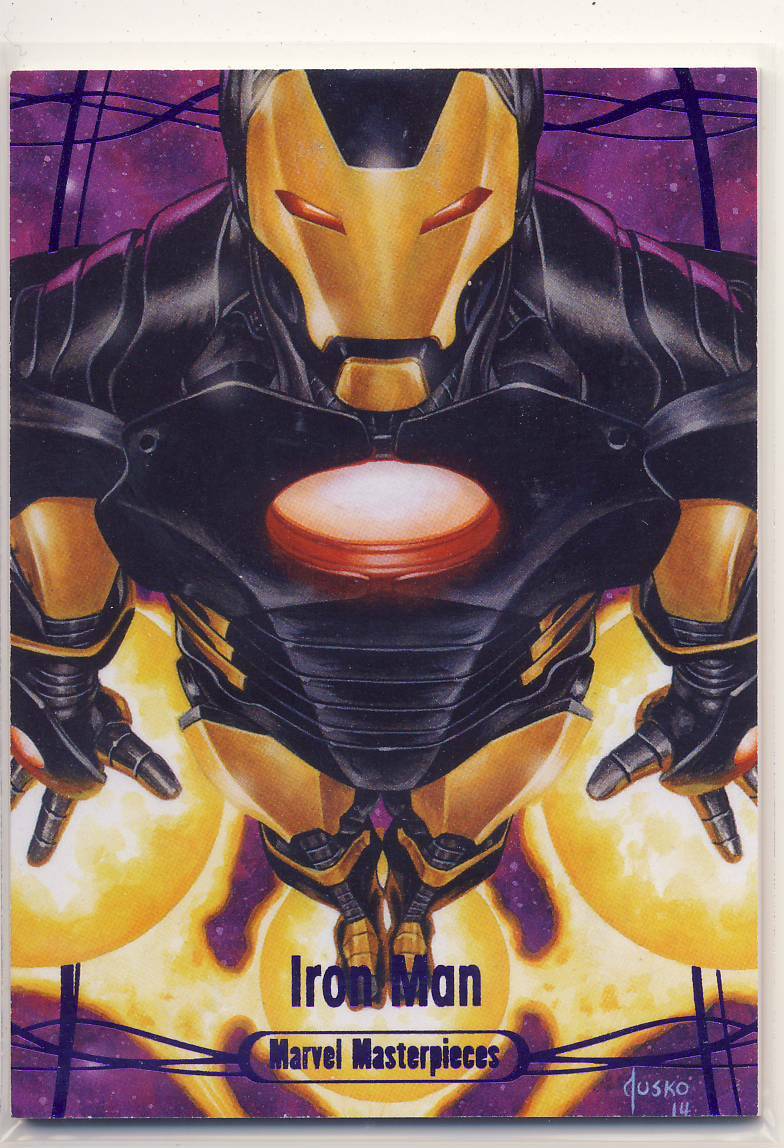 2016 Marvel Masterpieces Jusko Purple Parallel 87 Iron Man 057/199