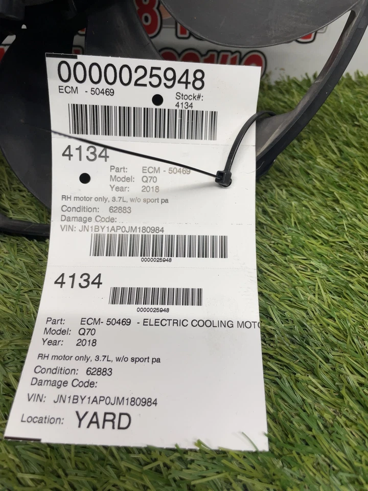 ✅ Infiniti Q70 2019 motor de refrigeración eléctrico RH OEM Foto 4 de 4