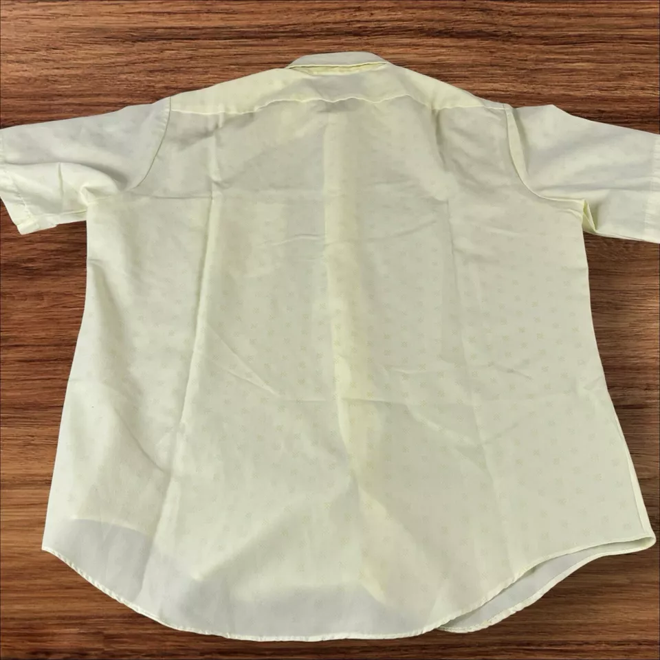 Vintage Shirt Mens L/XL 70s Knit Dagger Rockabilly Club Rave Button Up Retro A45 - Image 4 of 4