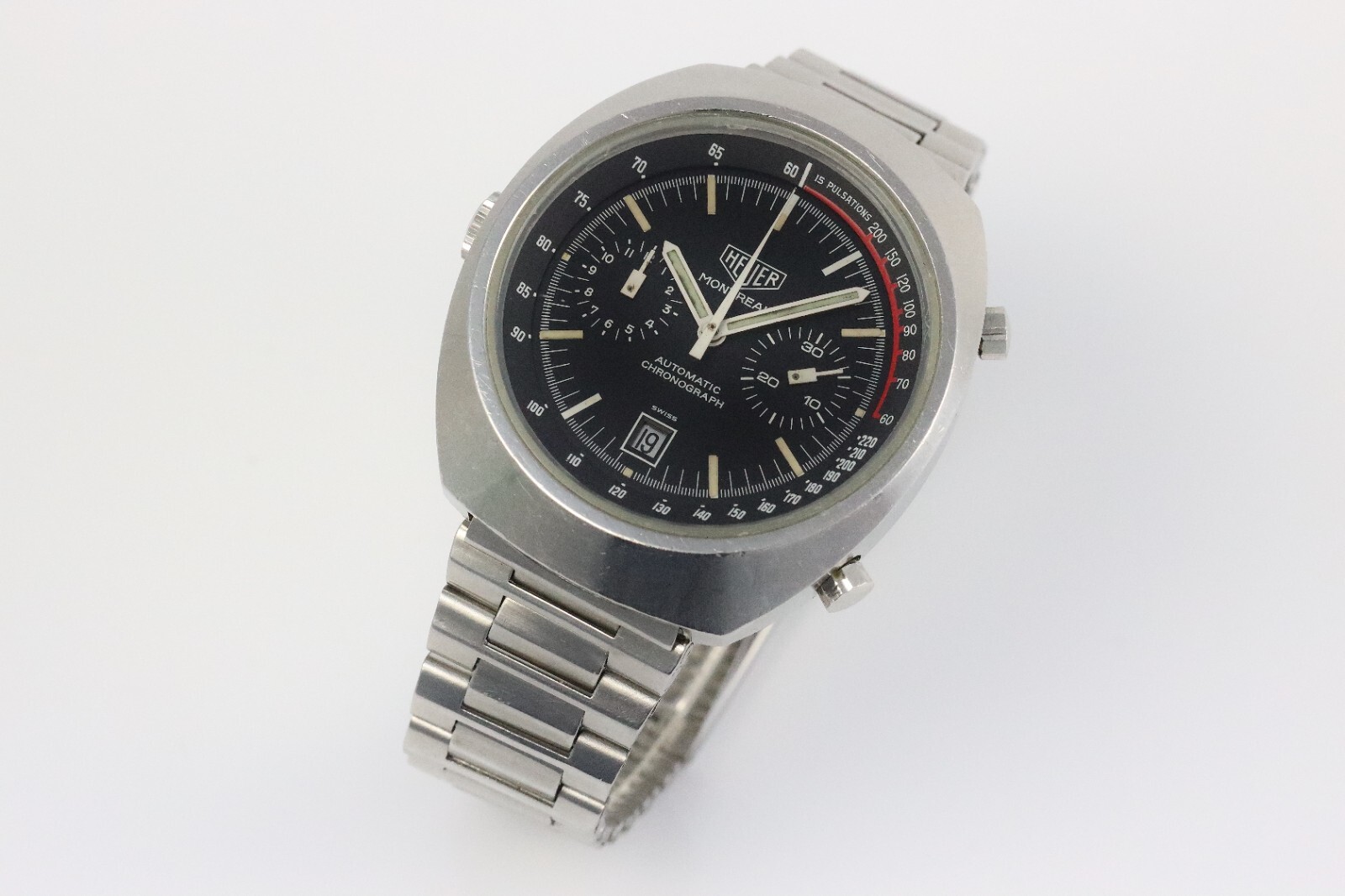 Bild 3 - HEUER Montreal Automatic Chronograph 110.503N 1970er 42mm Dif21888 AVS18039 X