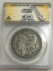 1895-S VF Morgan silver dollar. ANACS VF25 details, cleaned. #3  Is it cleaned?