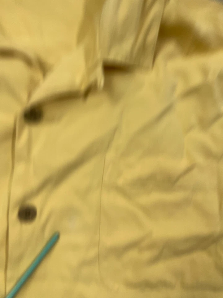 Tommy Bahama XL 男式纽扣 100% 真丝短袖口袋(小污渍) — 第 3/4 张图片