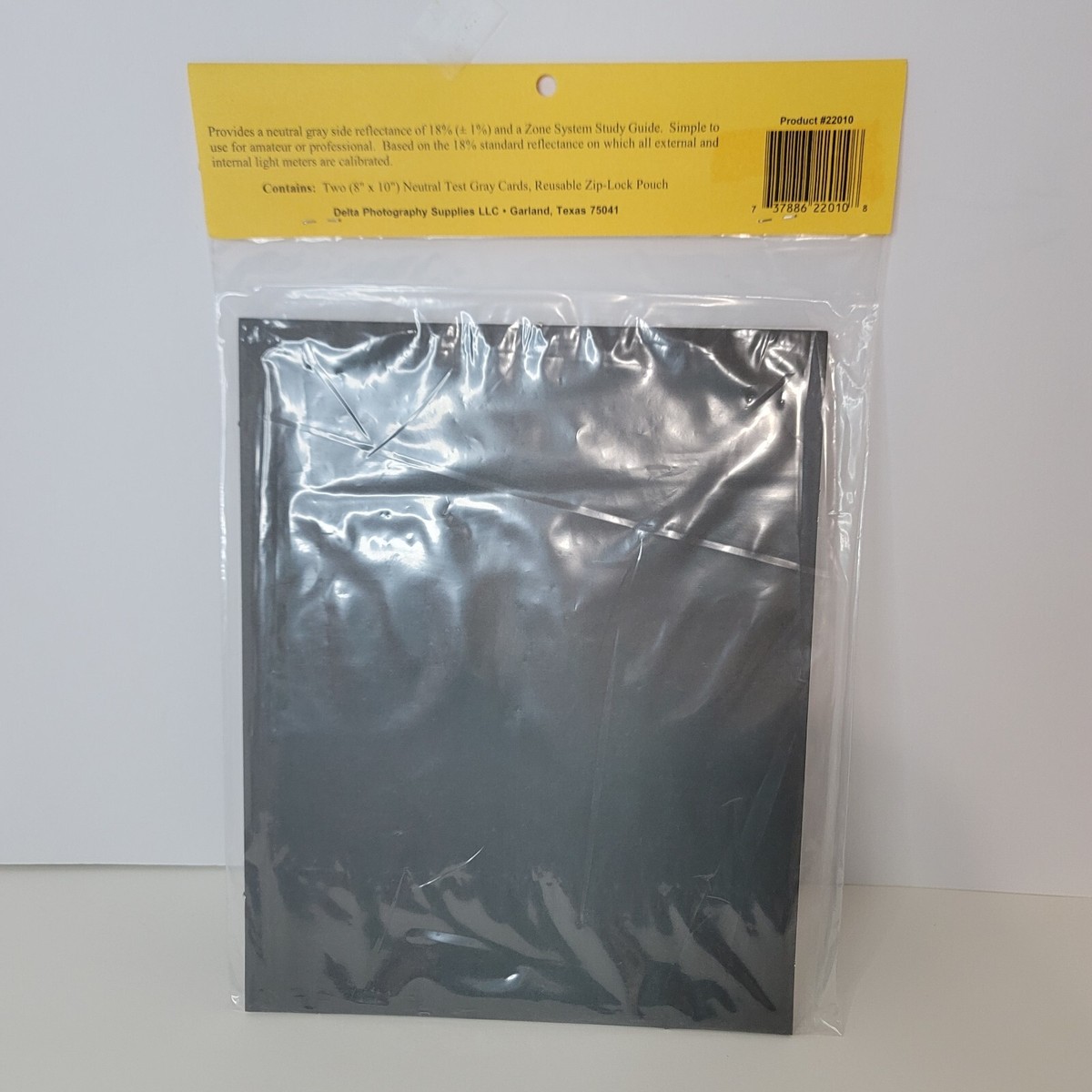 Delta Photography Supplies 18% Gray Card New in Package Pack