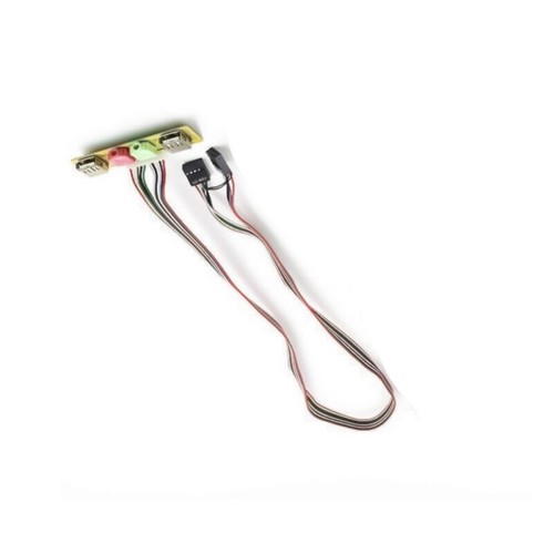 PC Motherboard Extension Cable Front Panel USB2.0 Port and 3.5mm Microphones - Photo 3/11