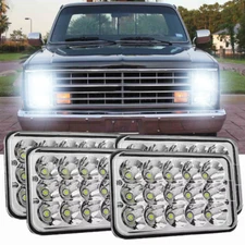 4pcs 4X6" inch LED Headlights High+Low Beam Lamp For Chevy C10 C20 C30 1981-1986