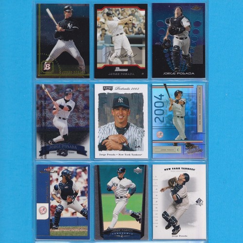 Posada Lot (9 cards) Rookie Reprint, Finest+ New York Yankees
