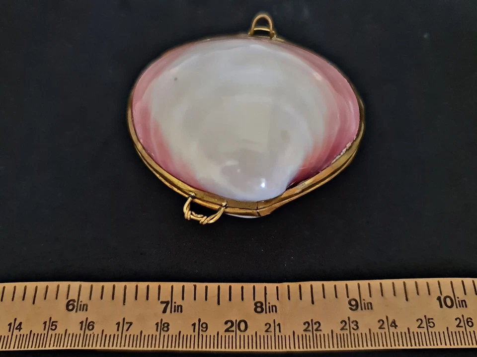 Auténtico bolso monedero vintage concha marina madreperla joyería baratija Foto 3 de 4