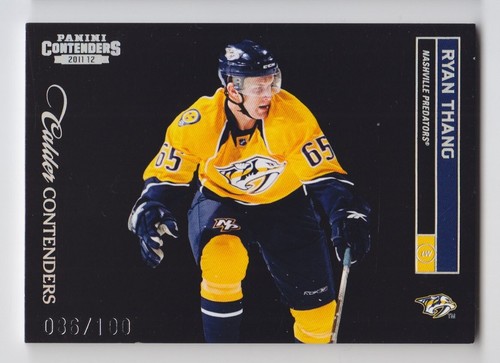 2011-12 PANINI CONTENDERS RYAN THANG RC GOLD PARALLEL /100 Rookie #177 Predators