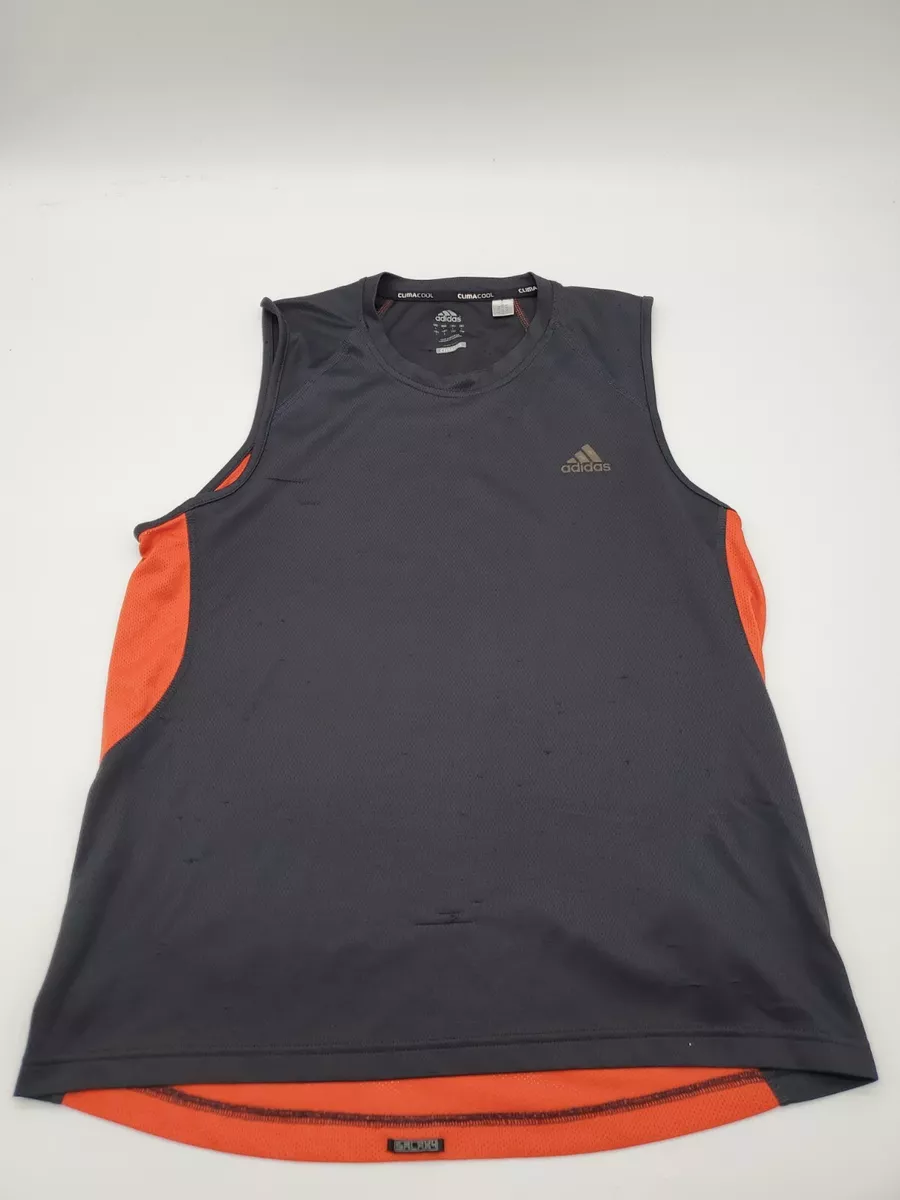 Adidas Climacool Tee tank black orange SpellOut Men T-shirt.T103 | eBay