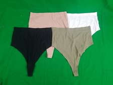 4 Pair Unbranded Woman Medium New High Waist Thong 4 Different Colors Silk Feel